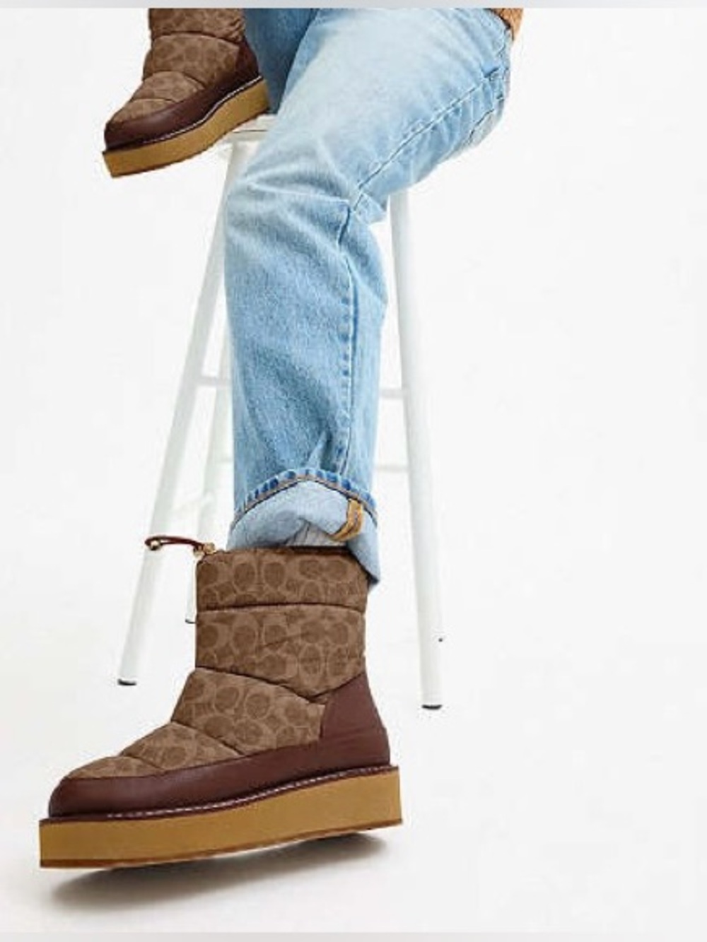 Coach Idella Bootie In Signature Nylon